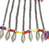 Turkoman head dress with two metal and glass pendants - The Nomads Tent